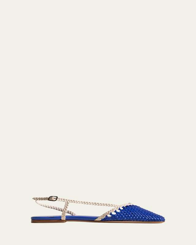 Rondaia Bicolor Woven Slingback Flats